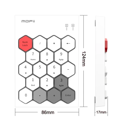 Mofii SK-660AGC Wireless Numeric Honey Comb Shape Keyboard